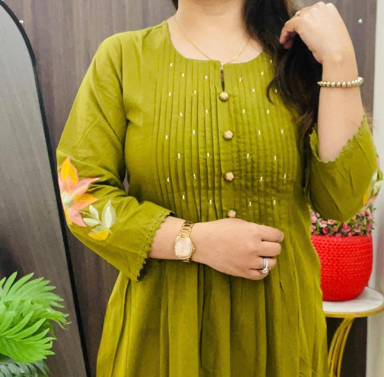 Yoke Beautiful Handcrafted Cotton Elegance Suit Set