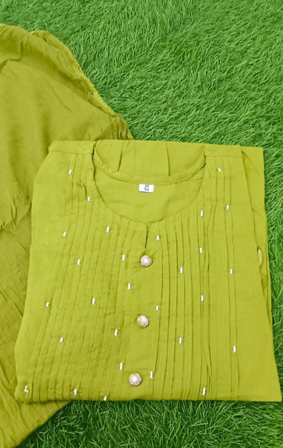 Yoke Beautiful Handcrafted Cotton Elegance Suit Set