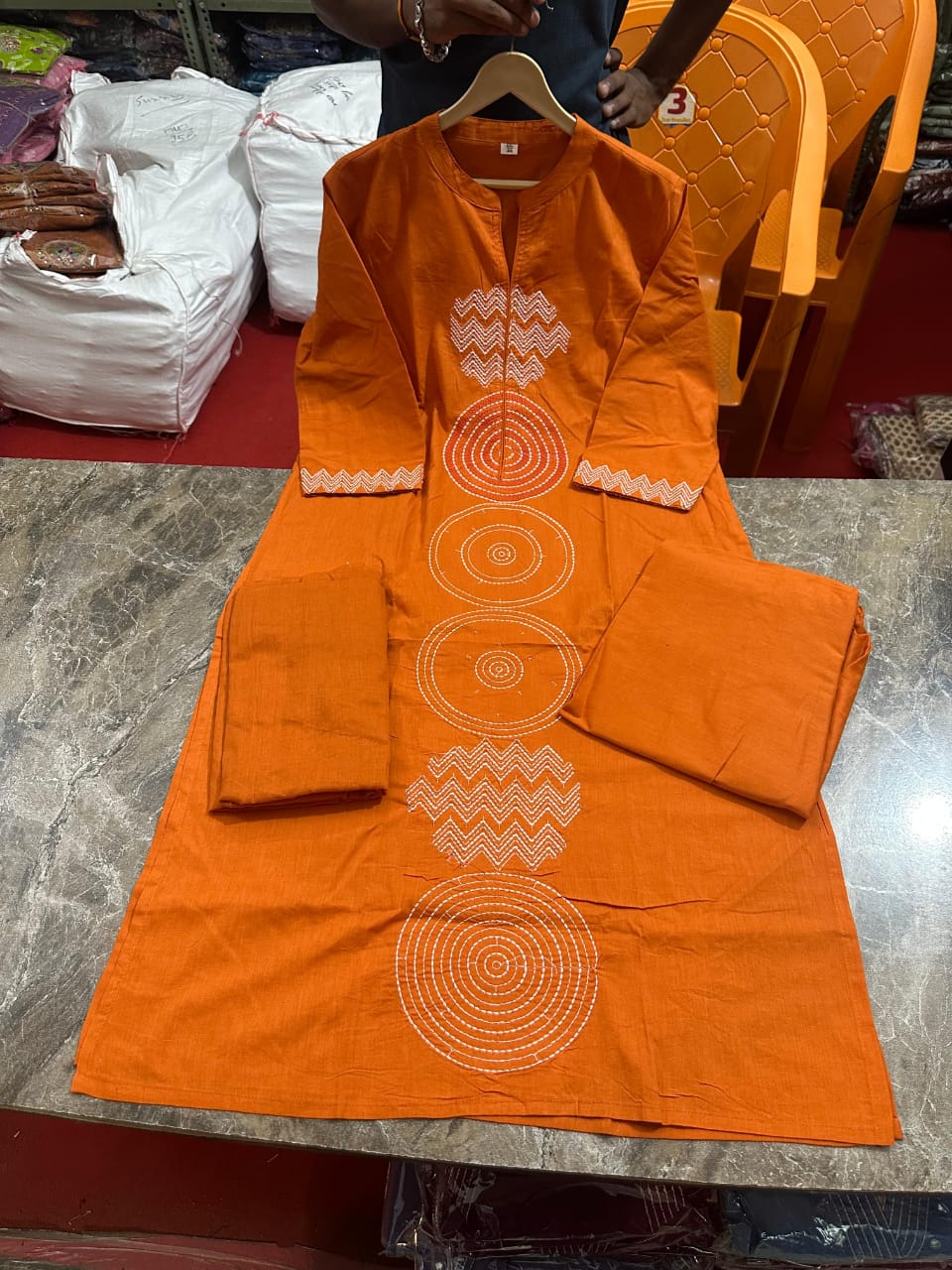 New Trending A-Line Kurti Pant Dupatta Set