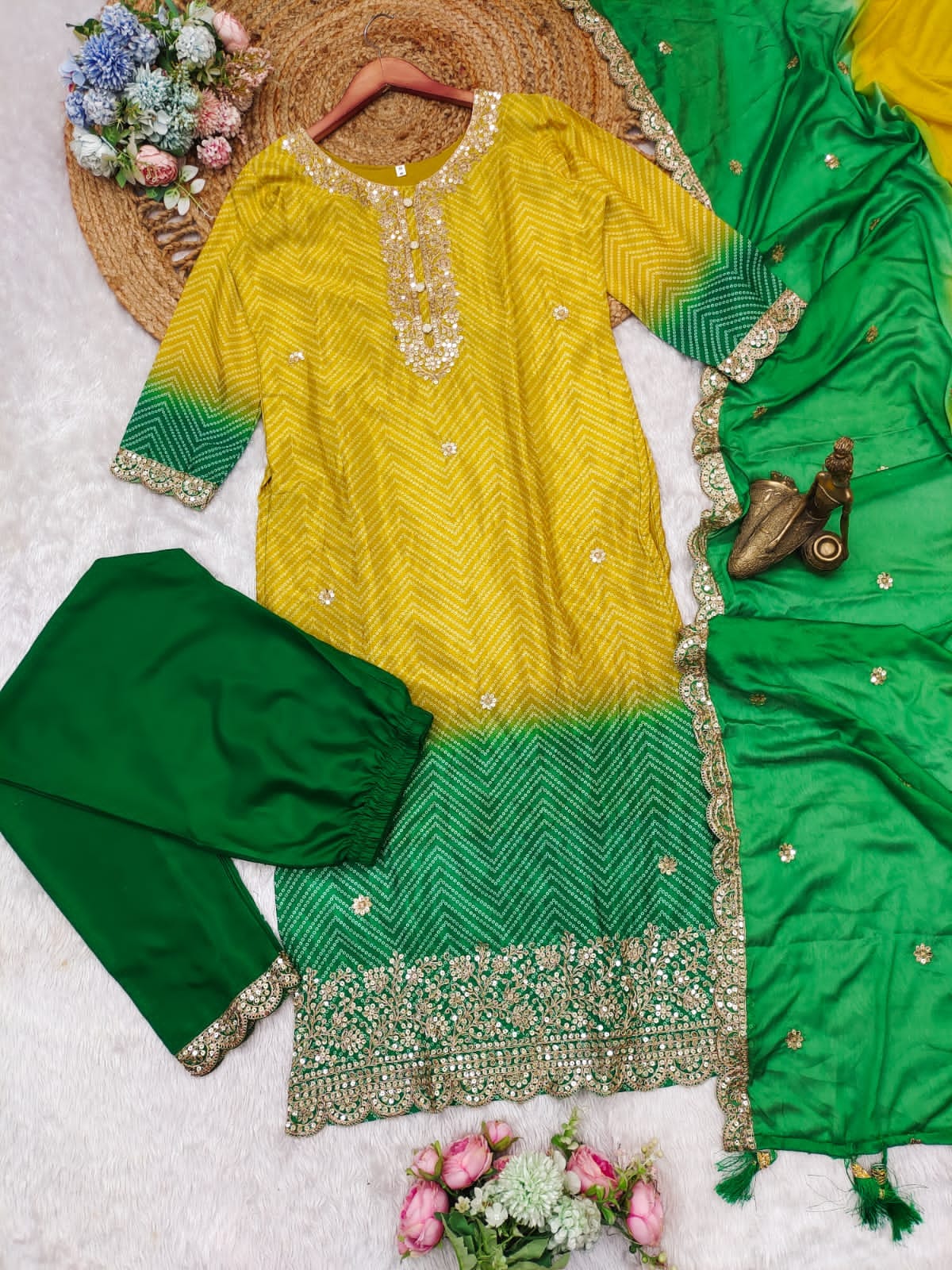 Rangriti Bandhni Glow Suit Set