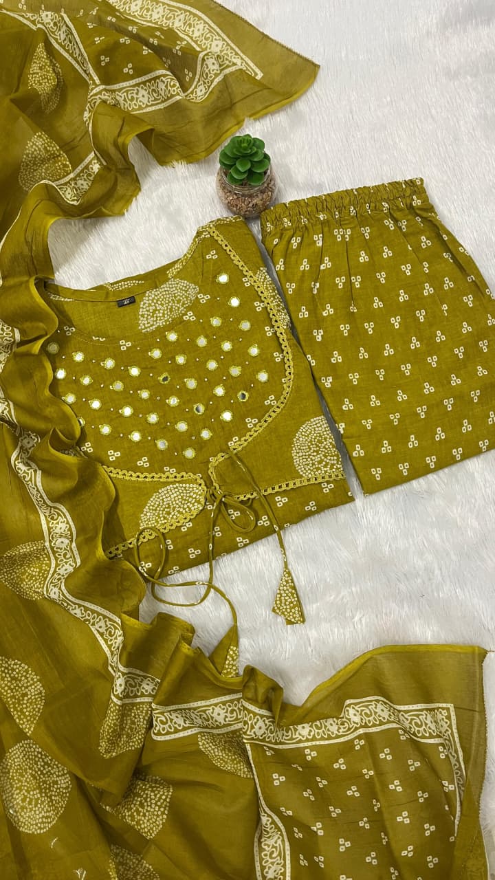 Noor-E-Mehendi Anarkali Shrug Kurti Set