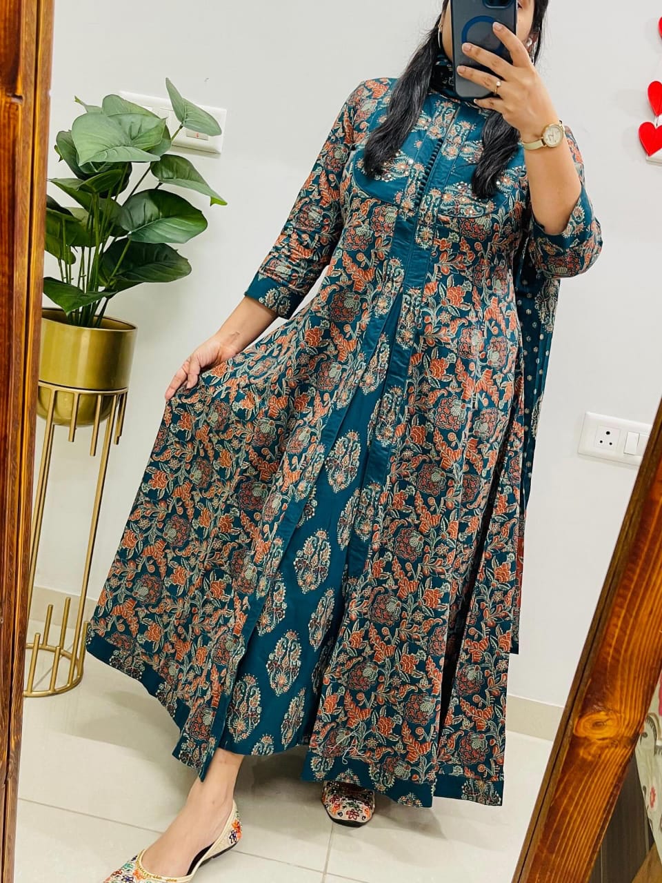 Gulzaar Morpanki Handwork Anarkali Kurta Set
