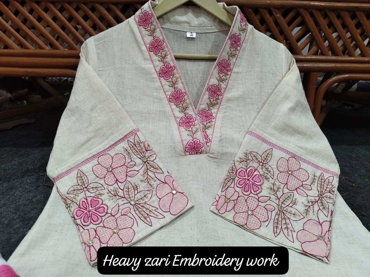 Noor-E-Nazakat White Cotton Flex Embroidery Suit Set