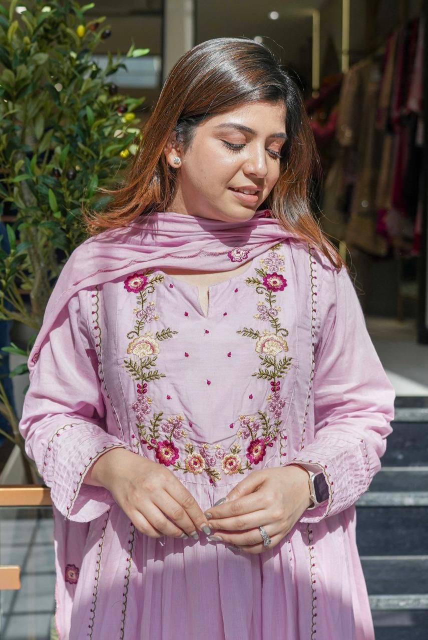 Rooh Chanderi Silk Embroidered Suit Set