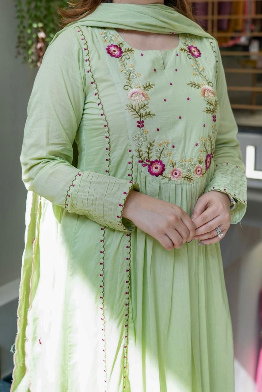 Rooh Chanderi Silk Embroidered Suit Set