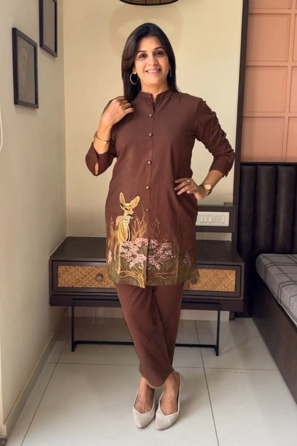 Ivory Bloom Embroidered Co-ord Set