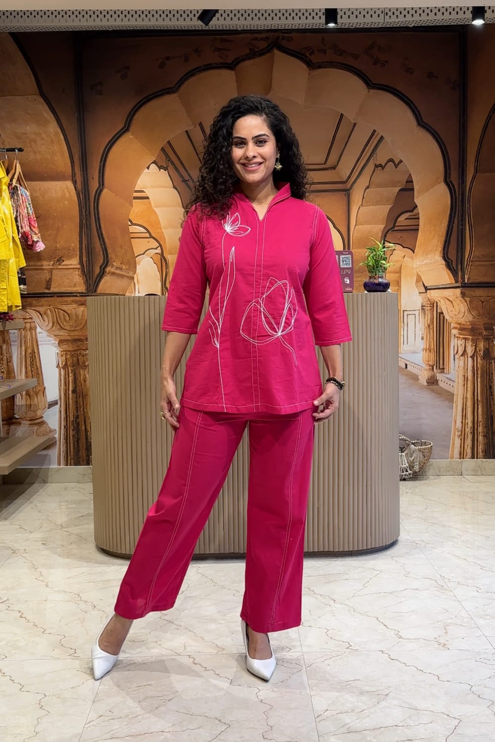 Pink Serenity Embroidered Co-ord Set