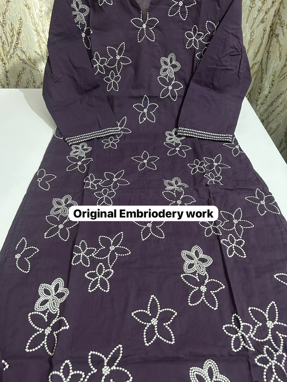 Taj Gulnaaz Blue Embroidered Flex Cotton Khadi Suit Set