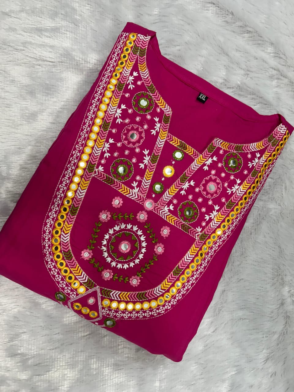 Rangini Pink Anarkali Embroidery Set