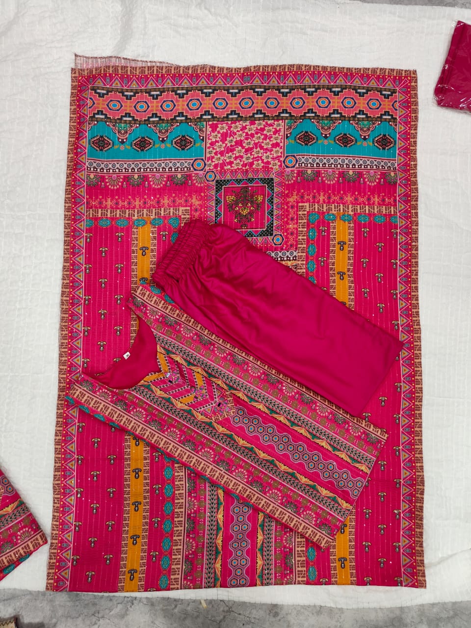 Gulzaar Noor Maslin Sequin Pakistani Suit Set