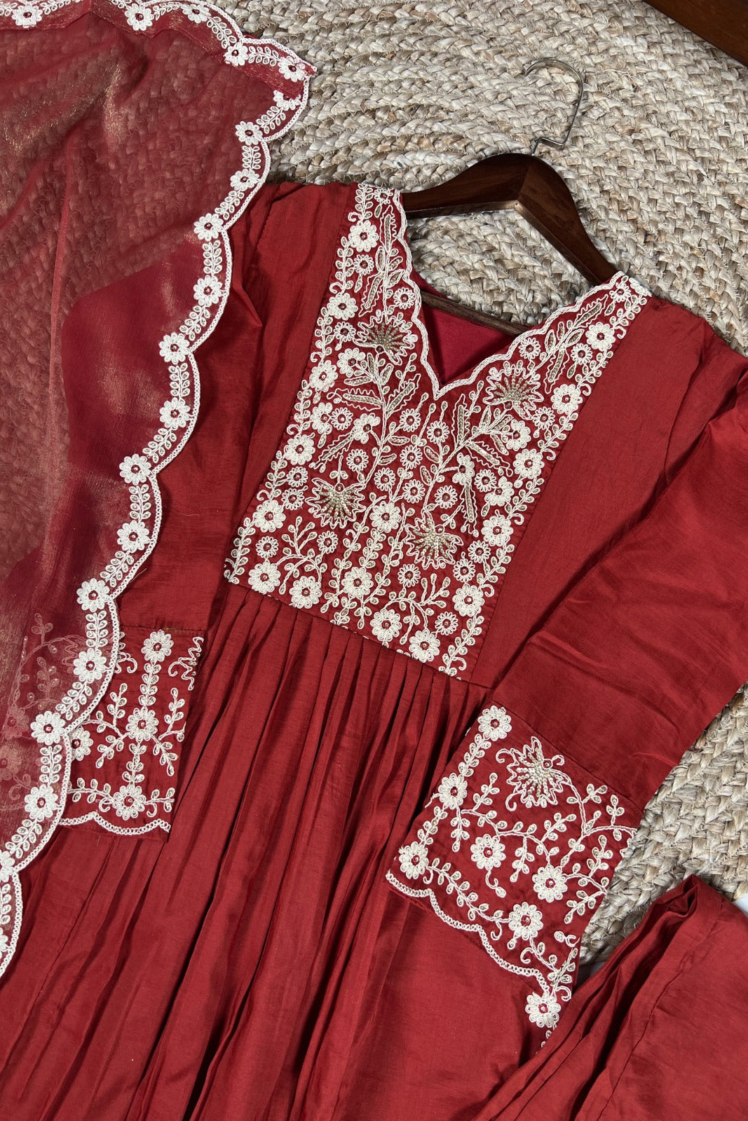 Rangana Maska Cotton Embroidered Suit Set