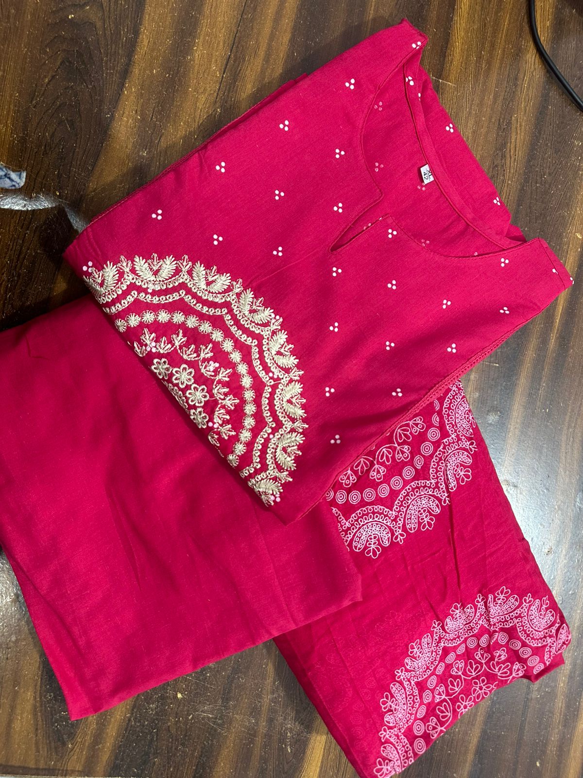 Saanjh Pink Embroidered 3-Piece Set