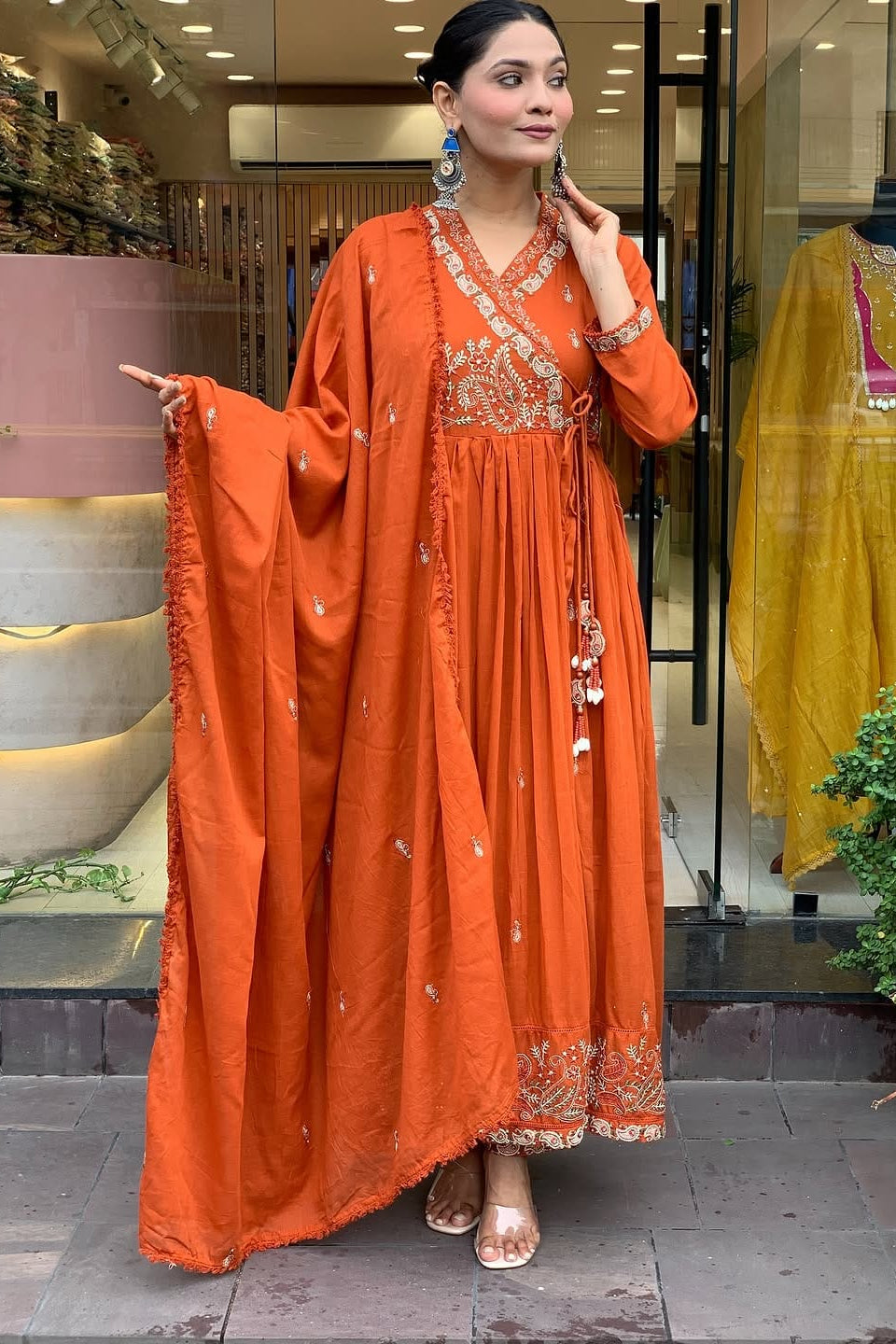 New Launching Cotton Mal Angrakha Suit Set