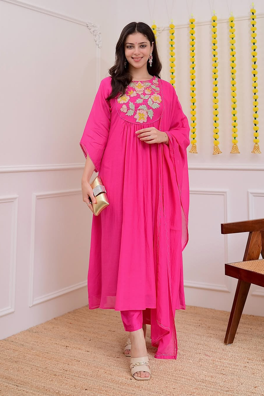 Gulabi Aabha Heavy Embroidery Suit Set