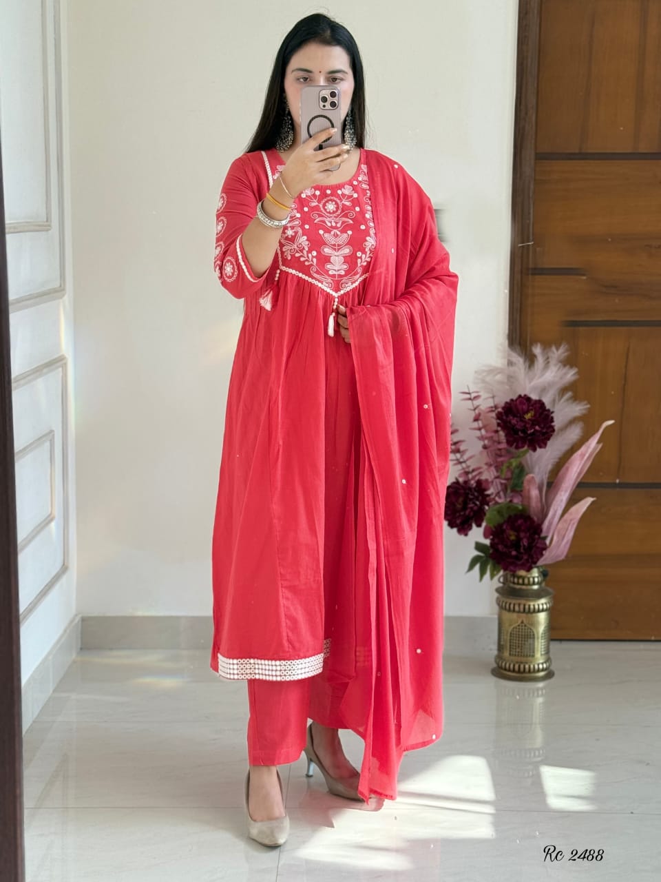 Rosika Cotton Embroidered Suit Set