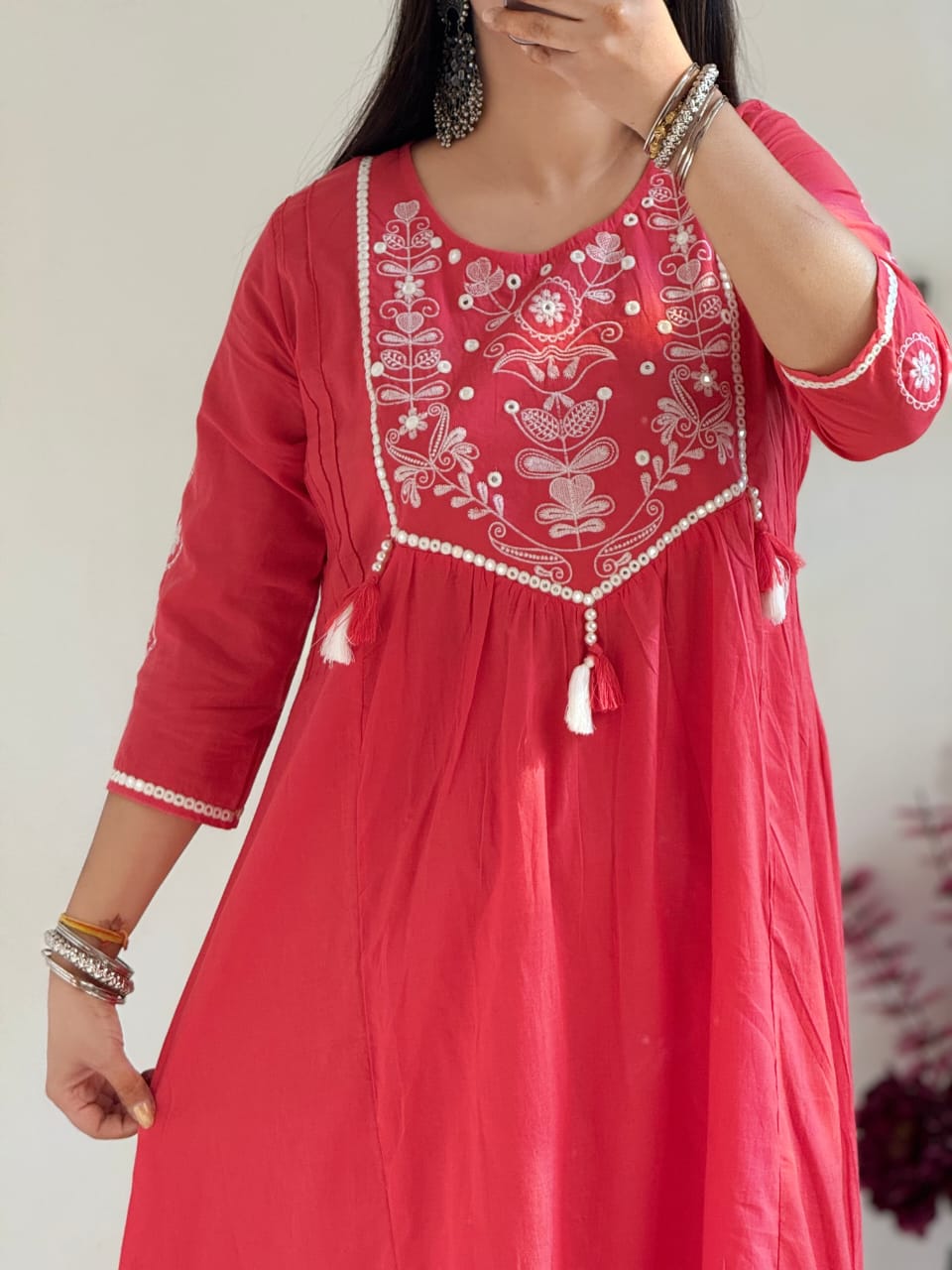 Rosika Cotton Embroidered Suit Set