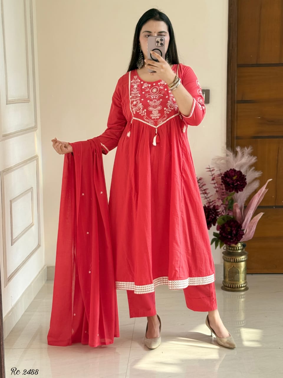 Rosika Cotton Embroidered Suit Set