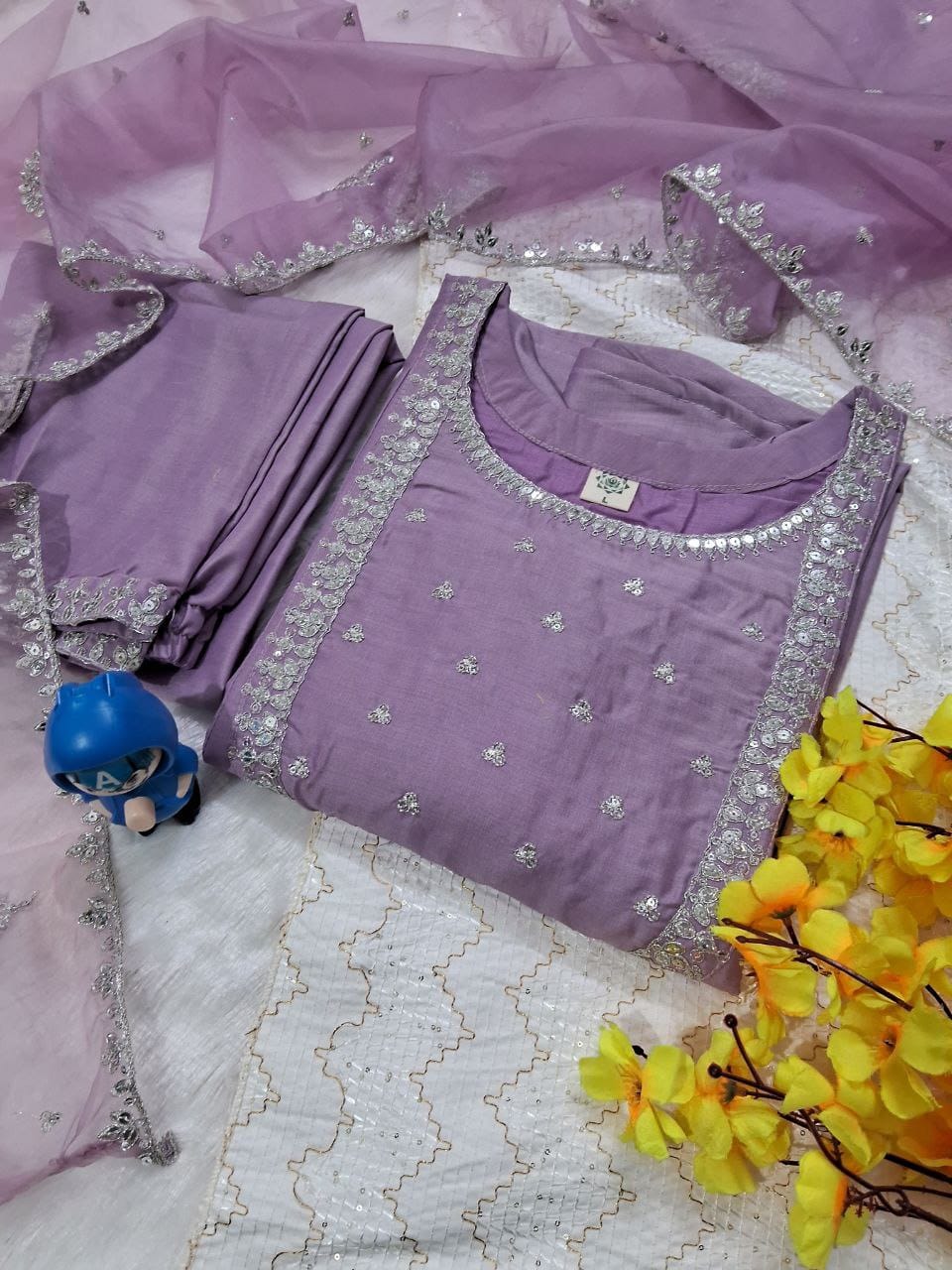 Nidhi Aabha Blend Silk Anarkali Set