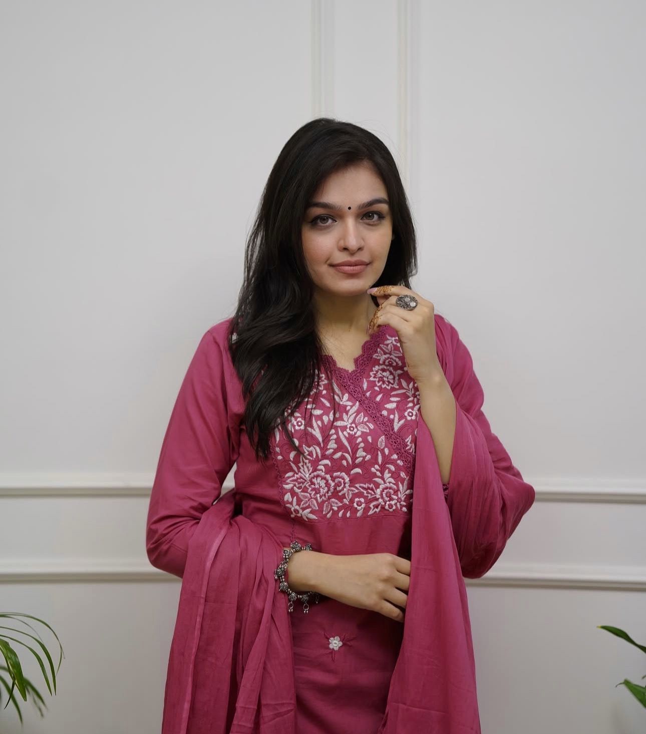 Pink Aafreen Premium Cotton 3-Piece Set