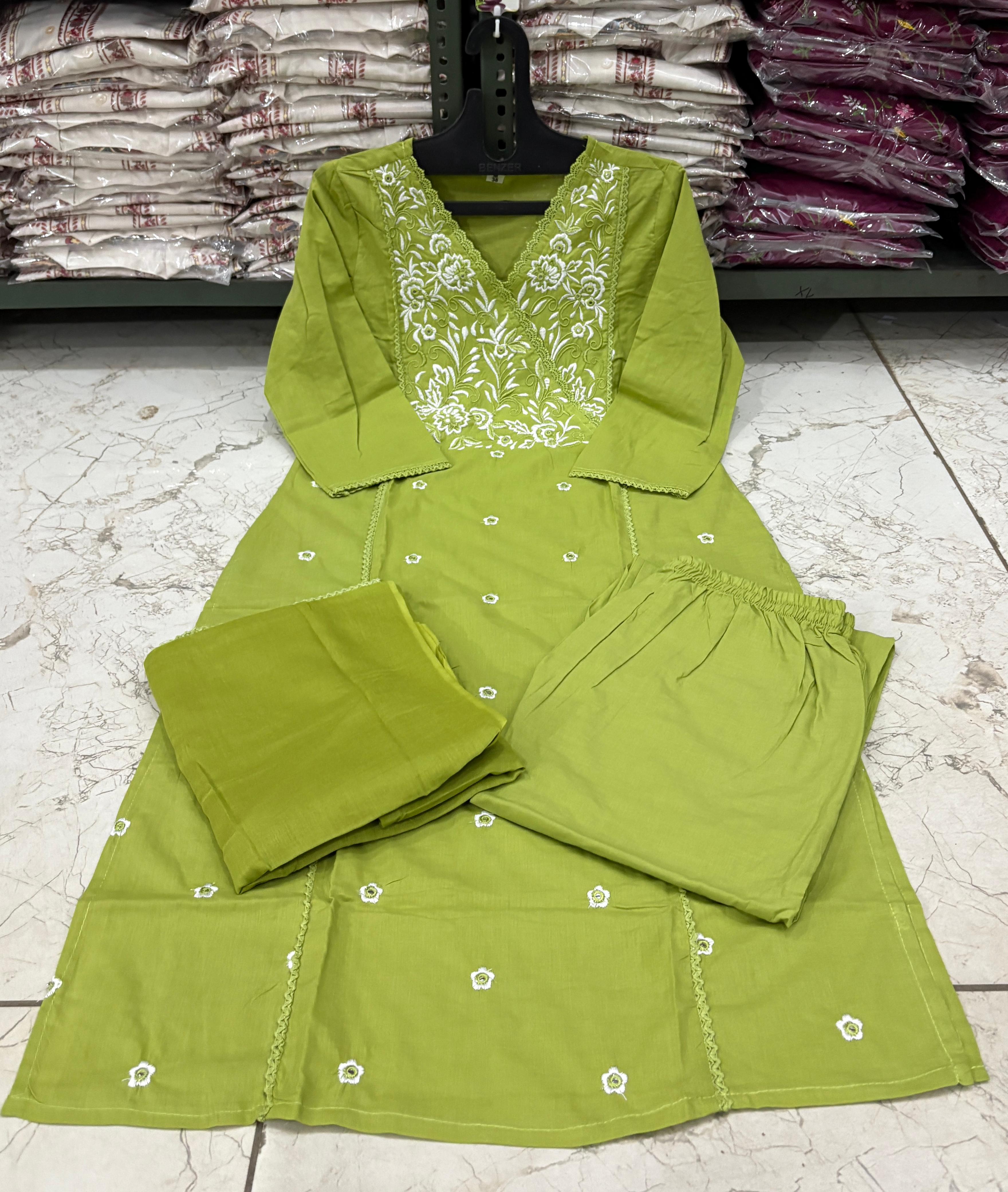 Mehendi Aafreen Premium Cotton 3-Piece Set