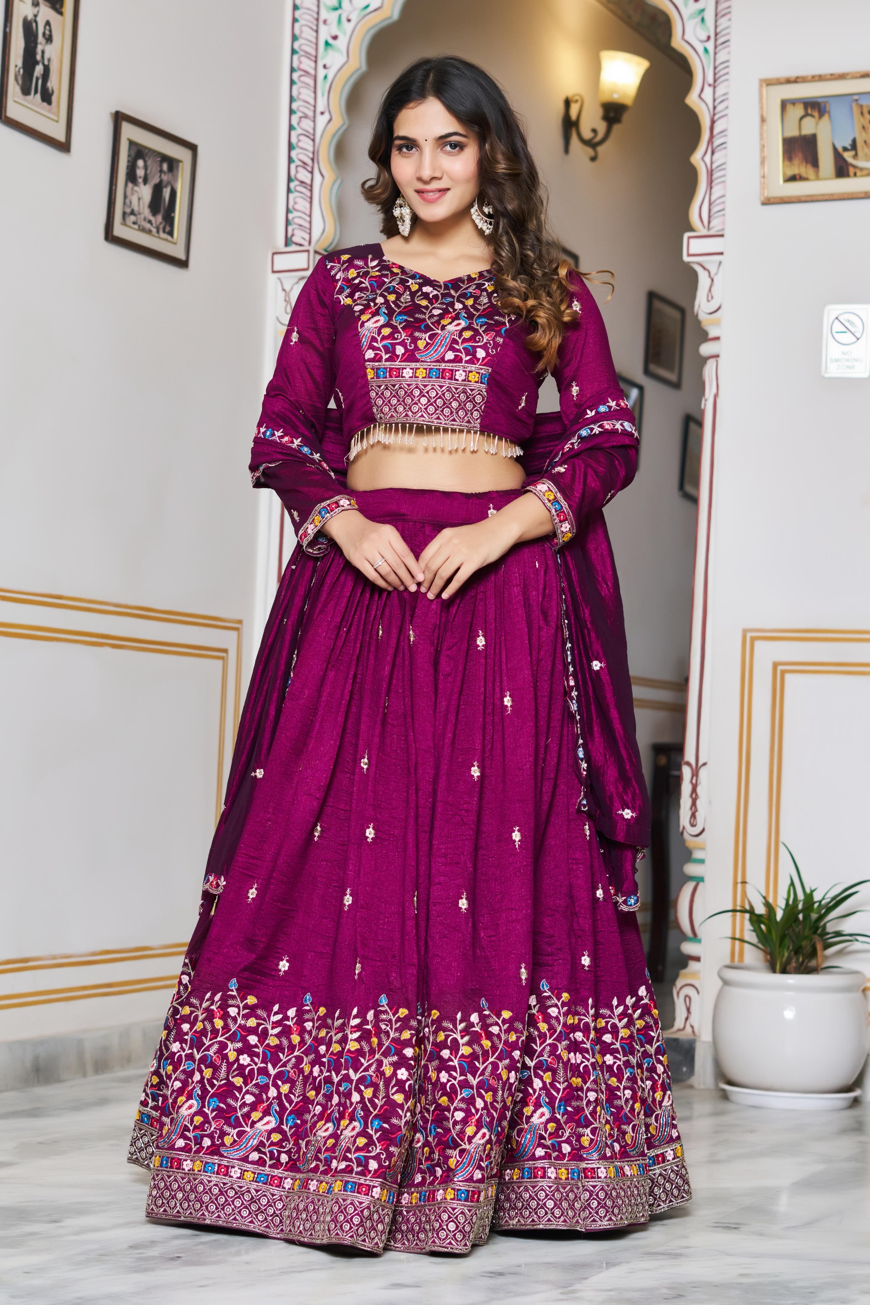 hahana Vichitra Silk Wedding Lehenga Choli