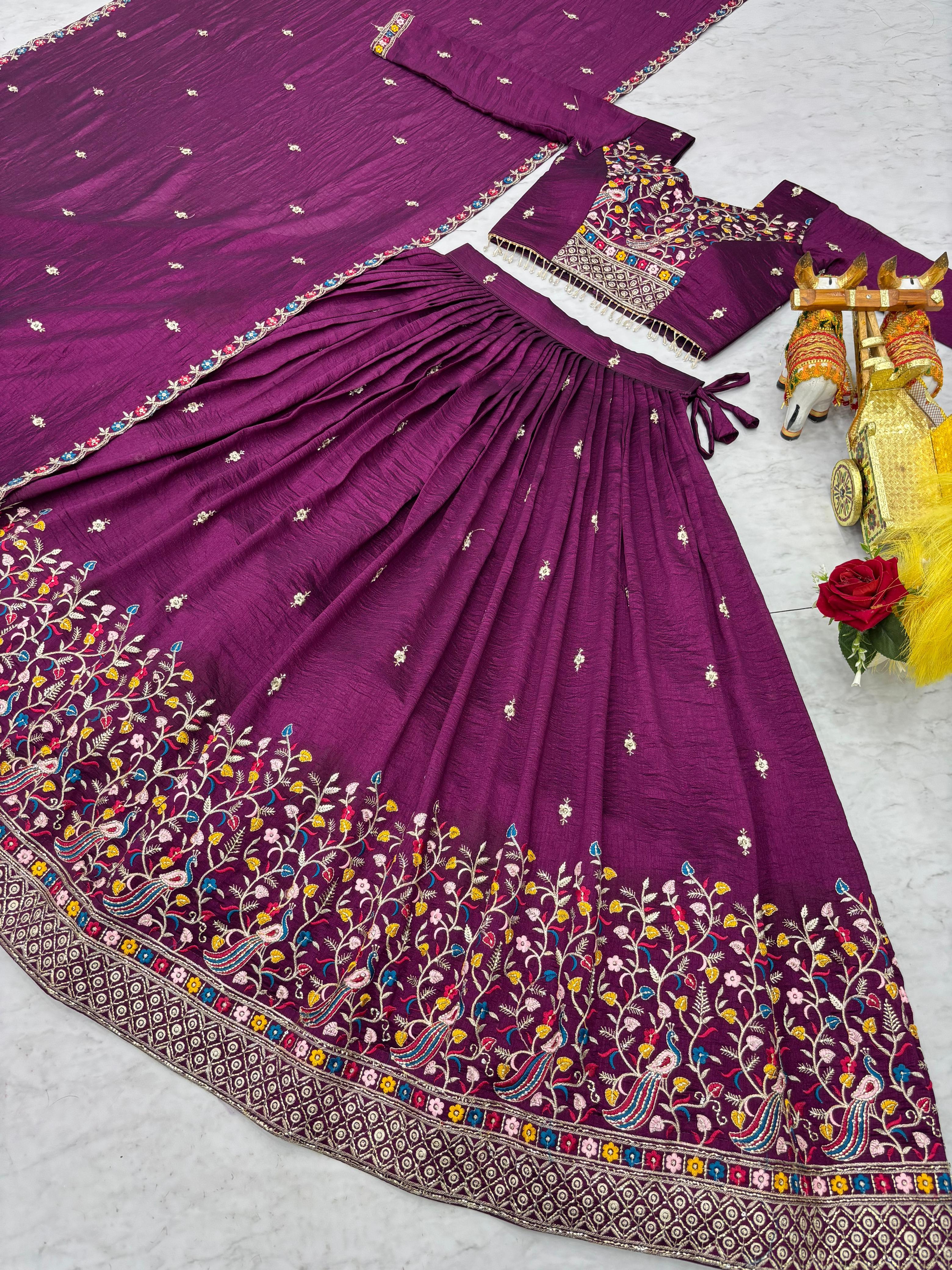 hahana Vichitra Silk Wedding Lehenga Choli
