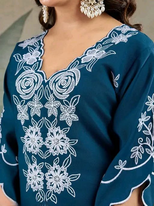 Kumkum Saaj Roman Silk Embroidered Suit Set