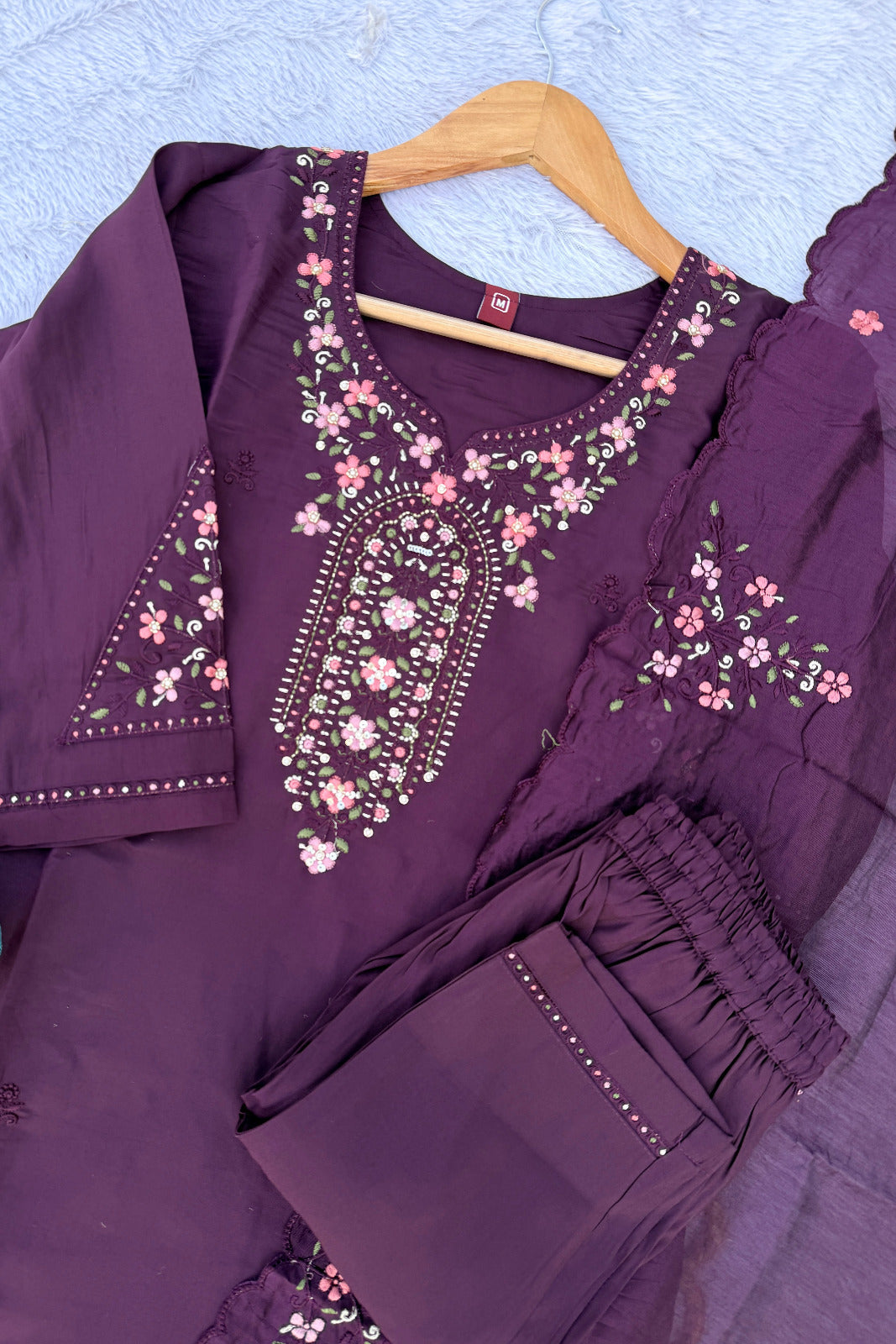 Purple Sugandha Designer 3-Piece Set