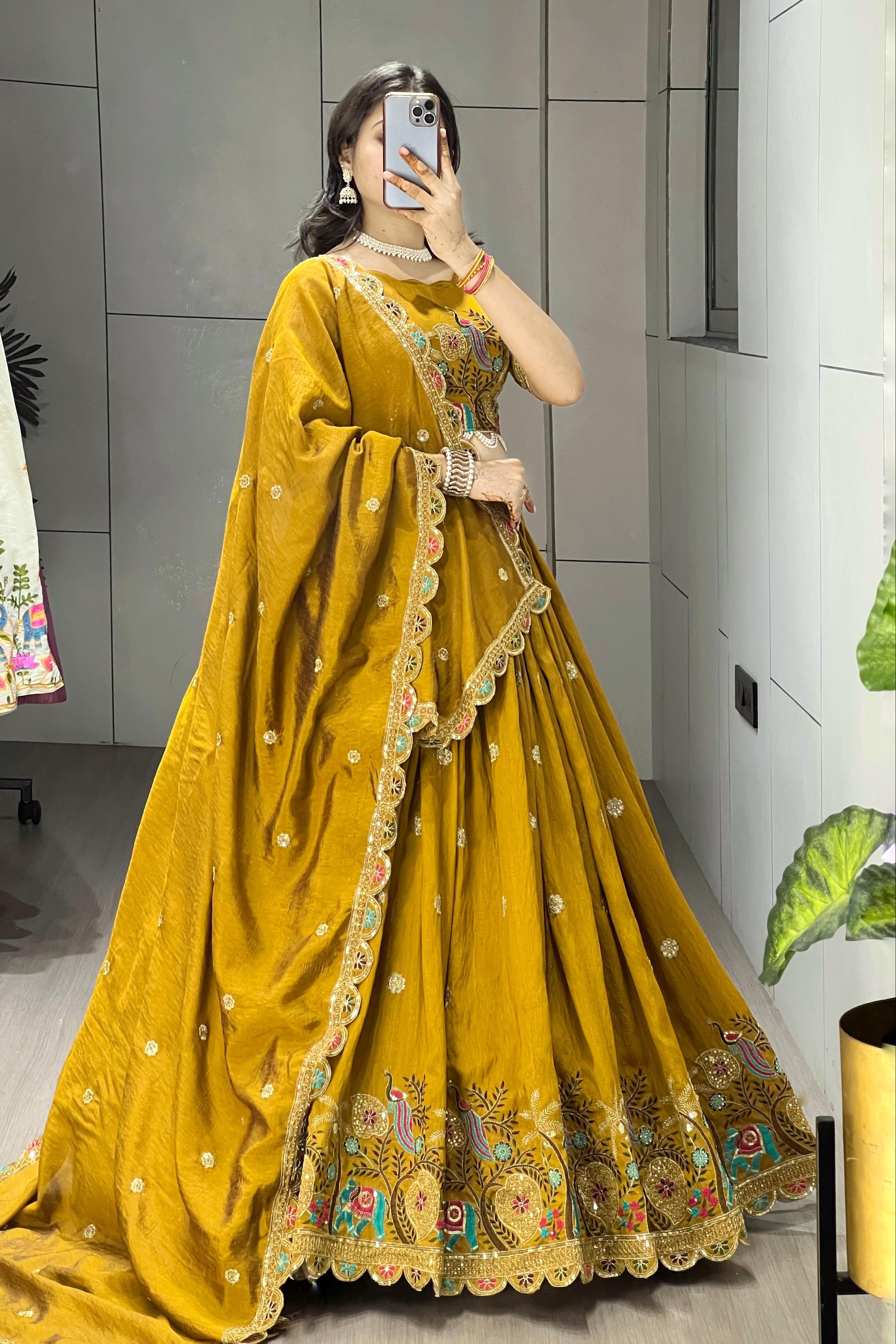 Regal Multicolor Embroidered Premium Lehenga Set