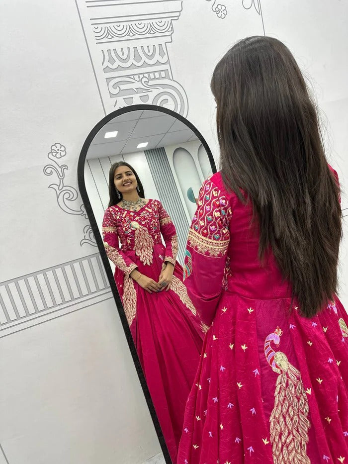 Royal Amethyst Festival Special Crop Top with Shrug Lehenga Set