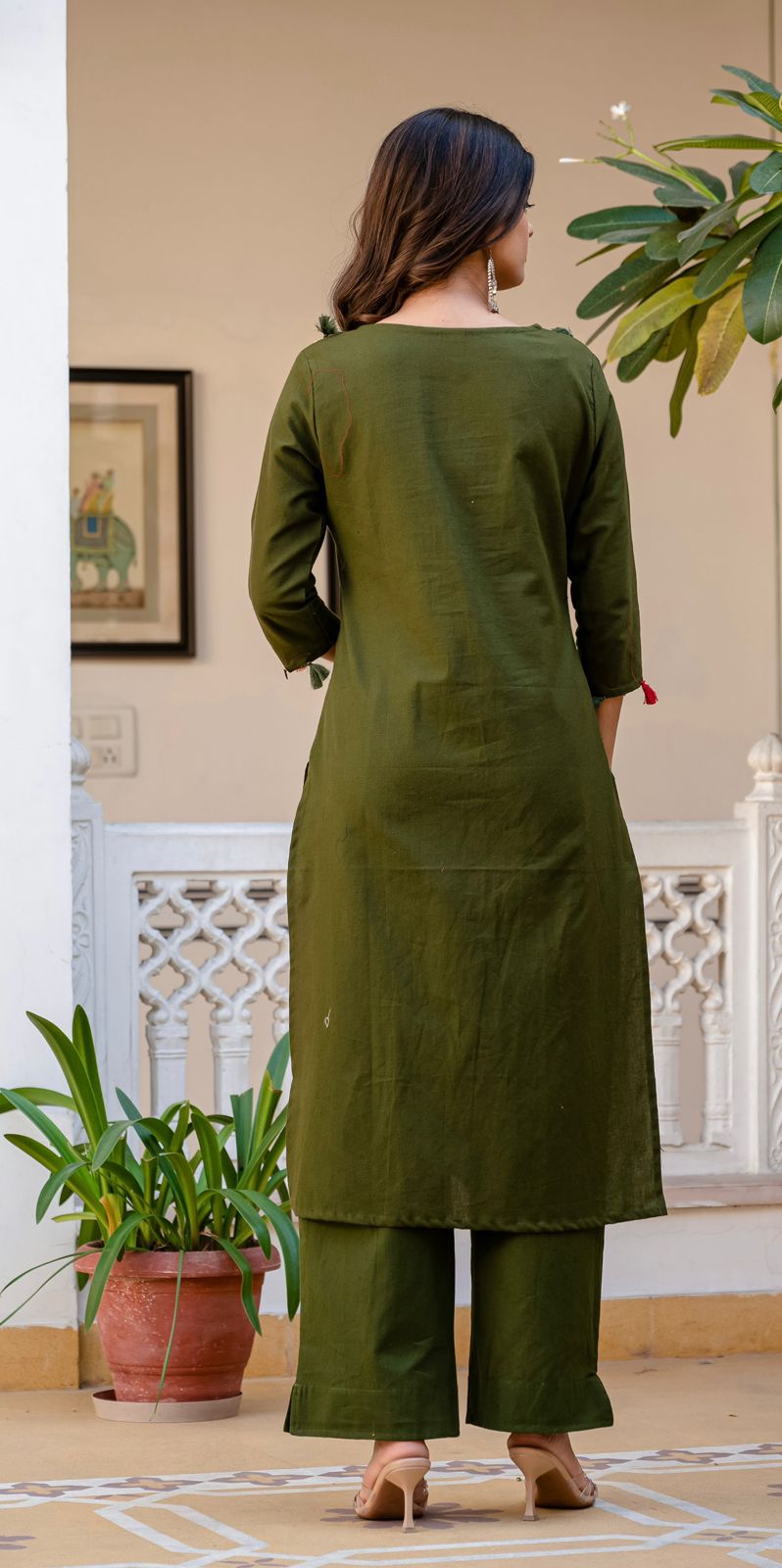 Gulnaar Craft Cotton Flex Kurti Palazzo Co-Ord Set