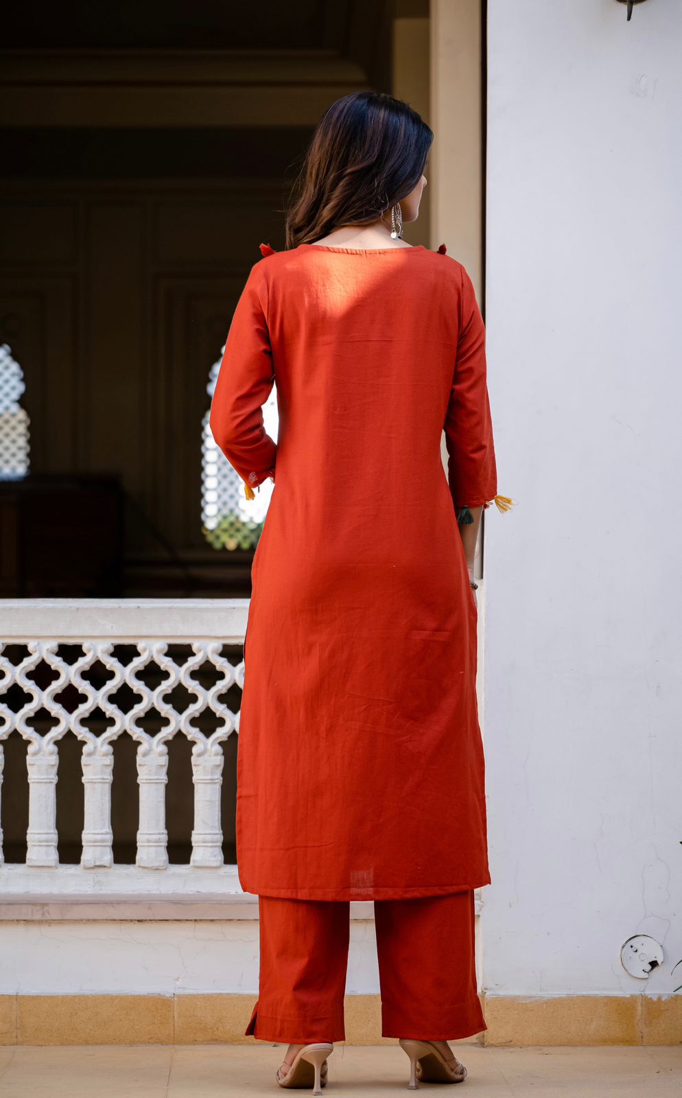 Gulnaar Craft Cotton Flex Kurti Palazzo Co-Ord Set