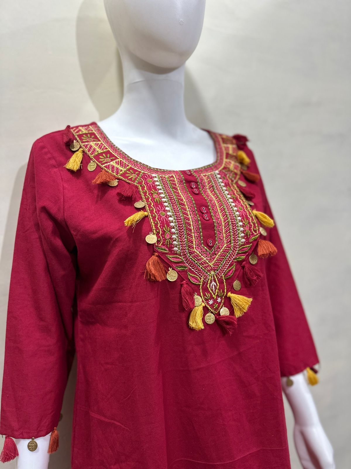 Gulnaar Craft Cotton Flex Kurti Palazzo Co-Ord Set