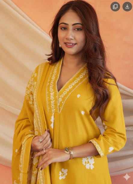 Aarya Cotton Embroidered Suit Set