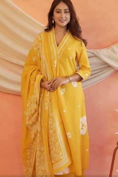 Aarya Cotton Embroidered Suit Set