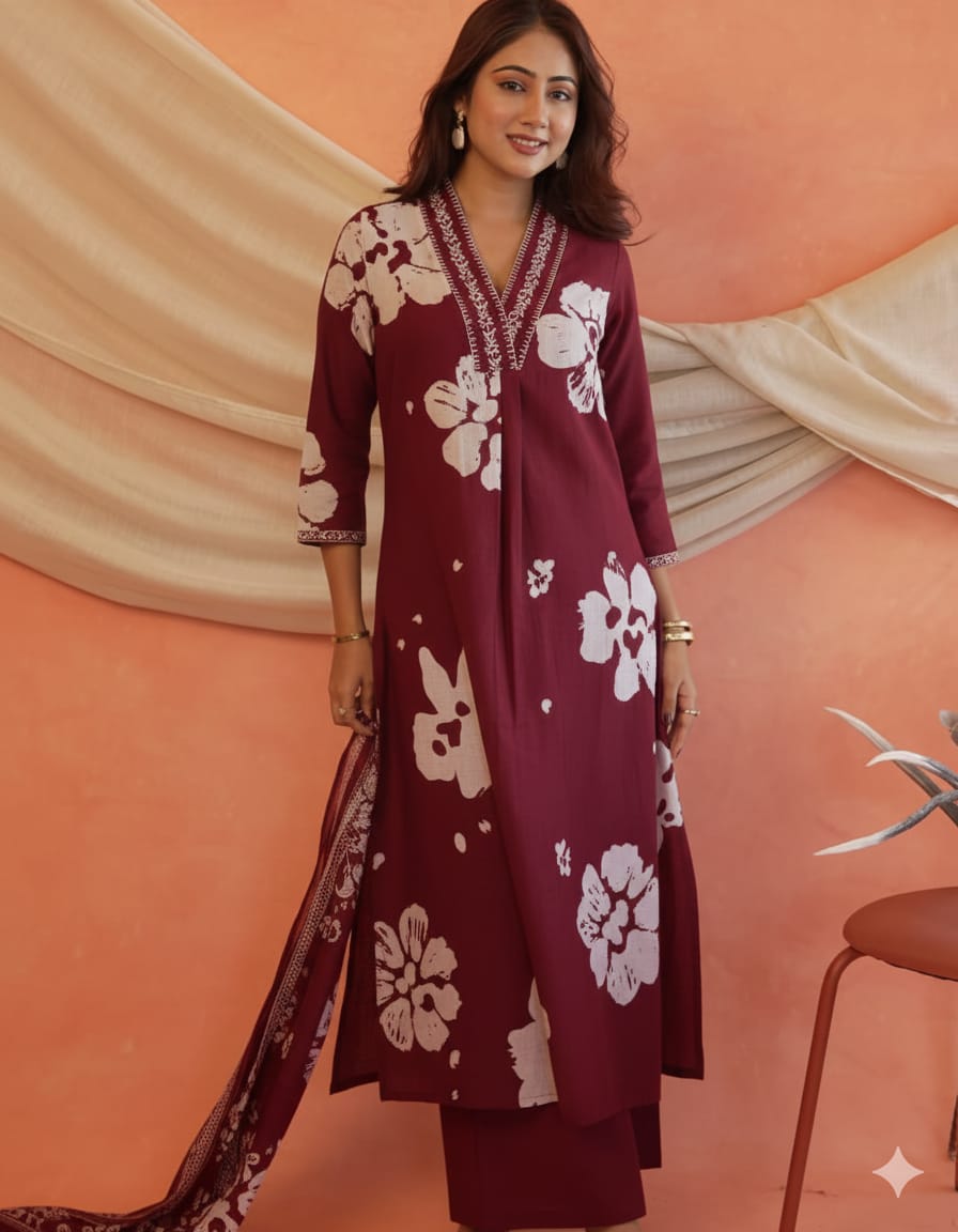 Aarya Cotton Embroidered Suit Set