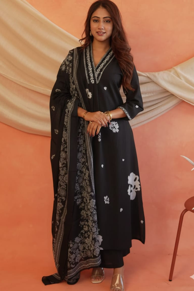 Aarya Cotton Embroidered Suit Set