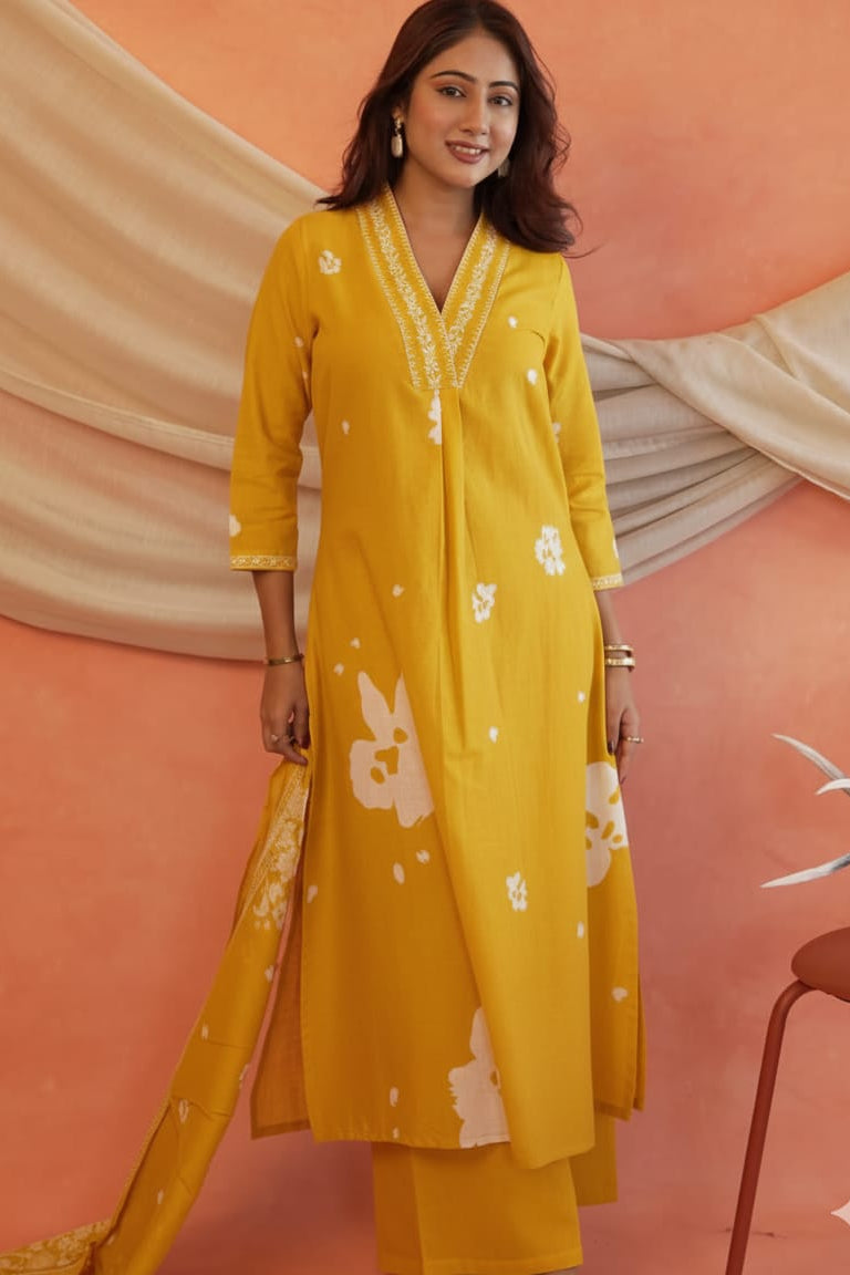 Aarya Cotton Embroidered Suit Set