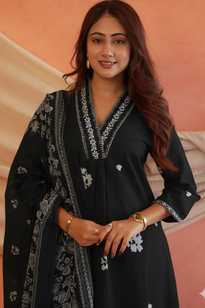 Aarya Cotton Embroidered Suit Set