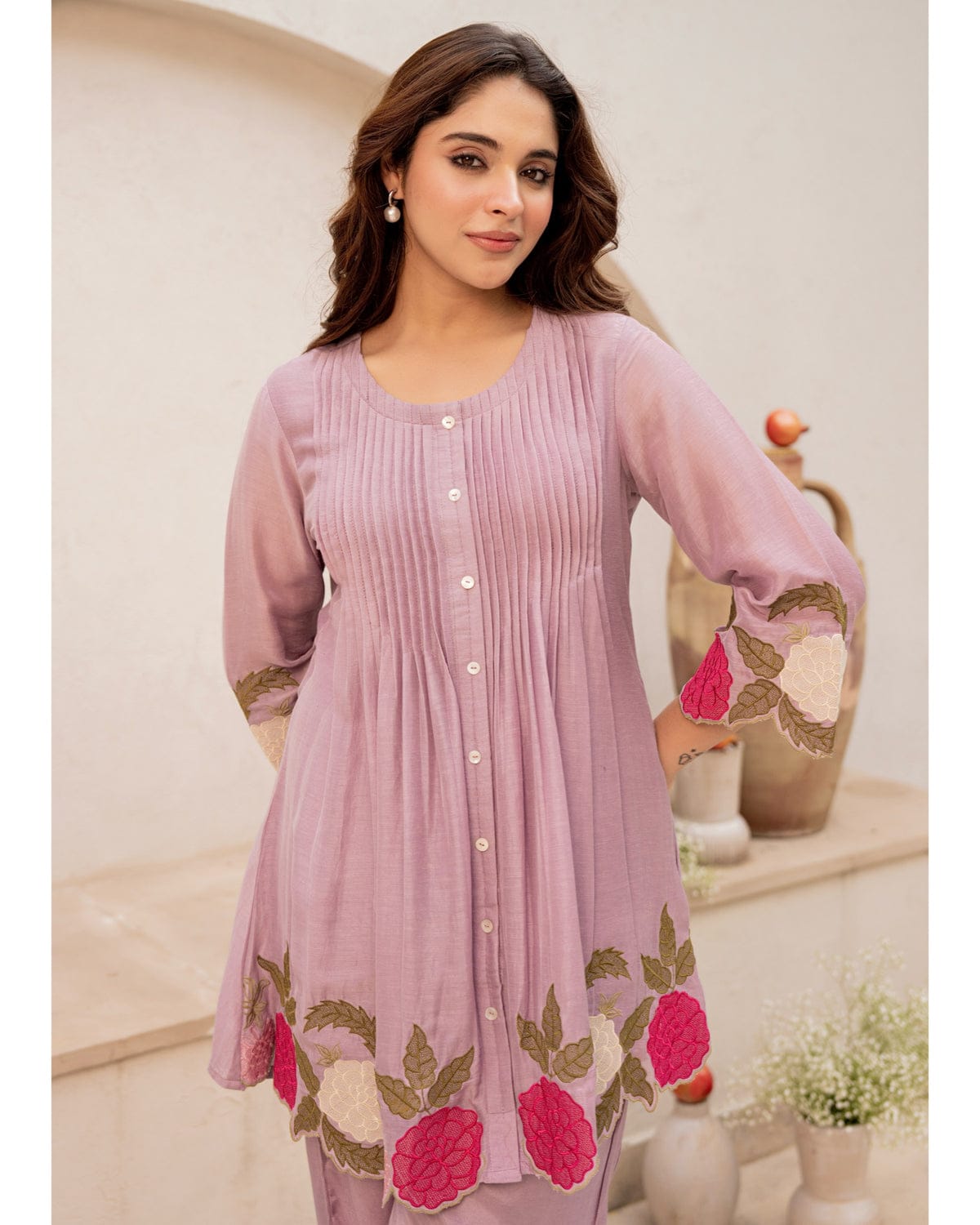 Light Purple Aarya Cotton Co-Ord Set