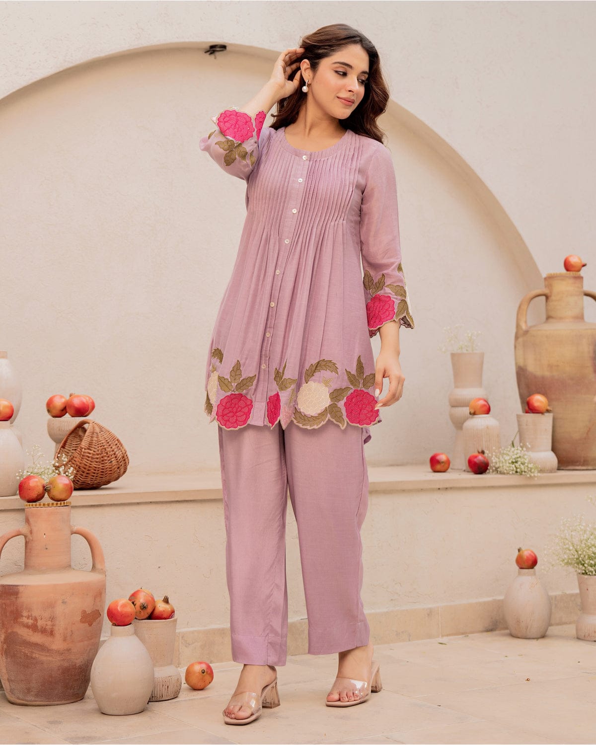 Light Purple Aarya Cotton Co-Ord Set