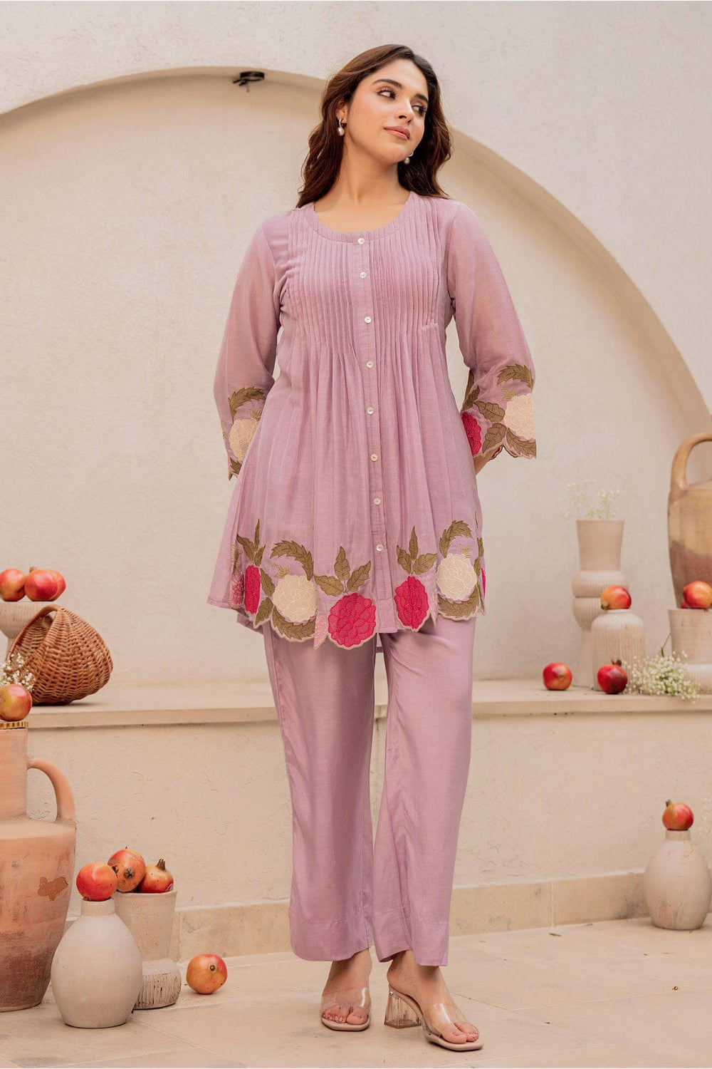 Light Purple Aarya Cotton Co-Ord Set