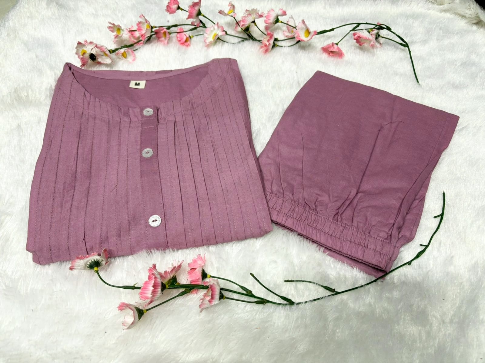 Light Purple Aarya Cotton Co-Ord Set