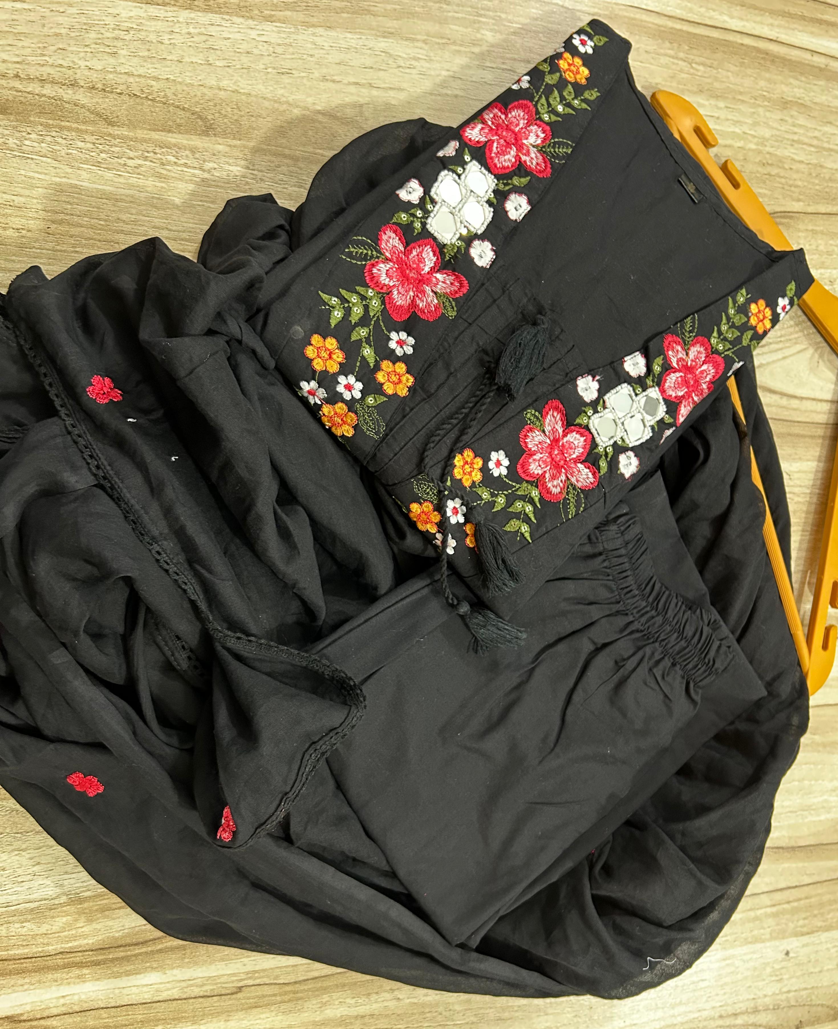 Kaalika Handcrafted Pure Cotton A-Line Suit Set