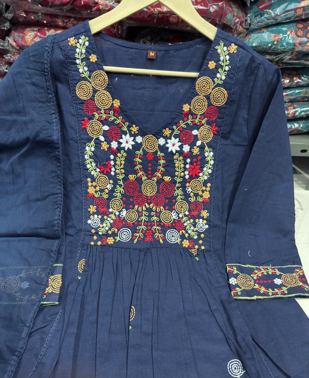 Neelakshi Embroidered Pure Cotton Suit Set