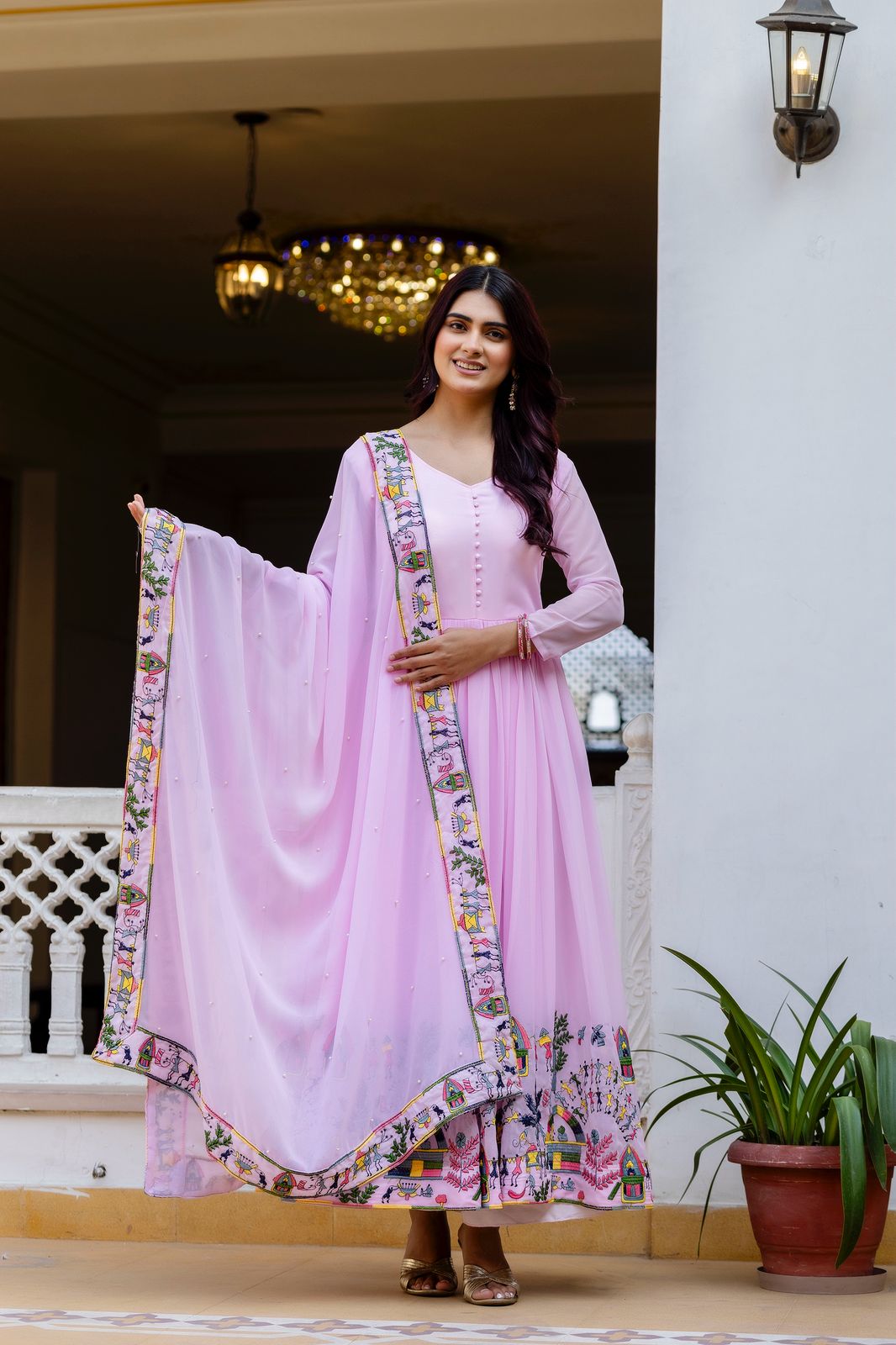 Surmayi Prabha Embroidered Gown Set