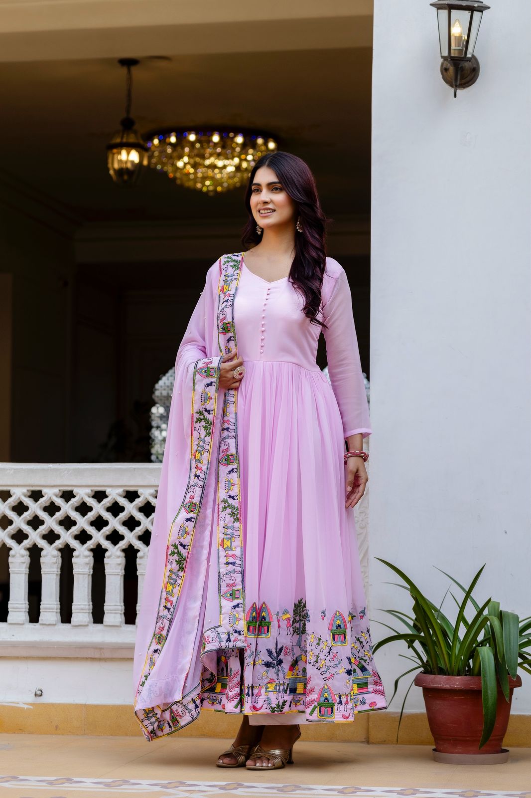 Surmayi Prabha Embroidered Gown Set