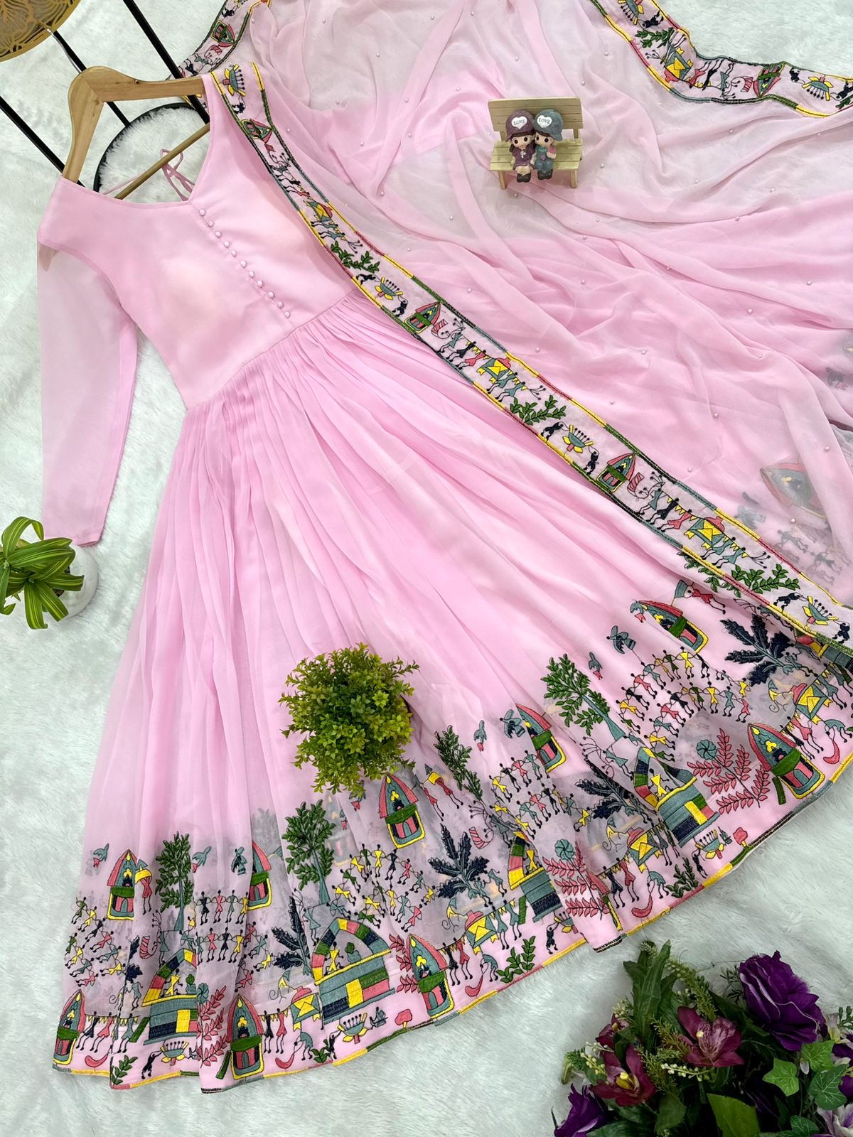Surmayi Prabha Embroidered Gown Set