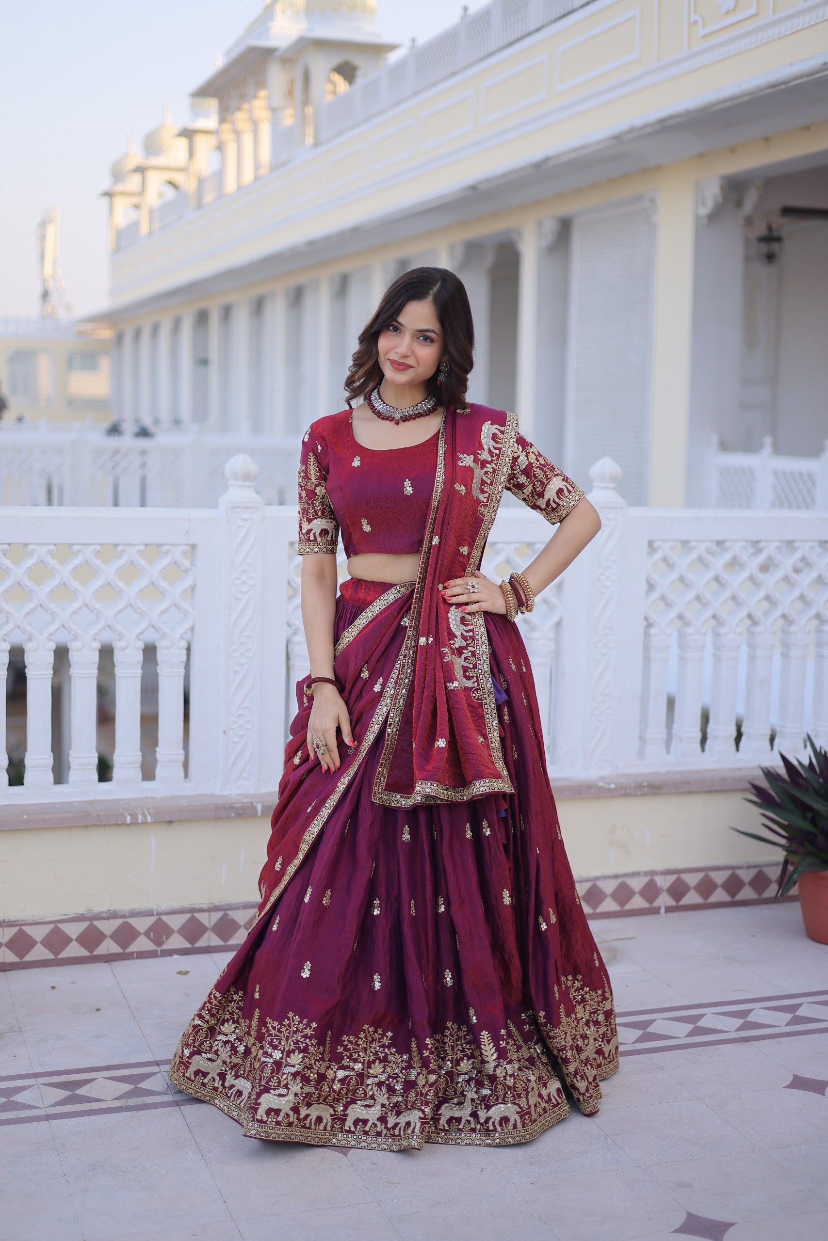 Rudrani Zari Sequin Lehenga Set