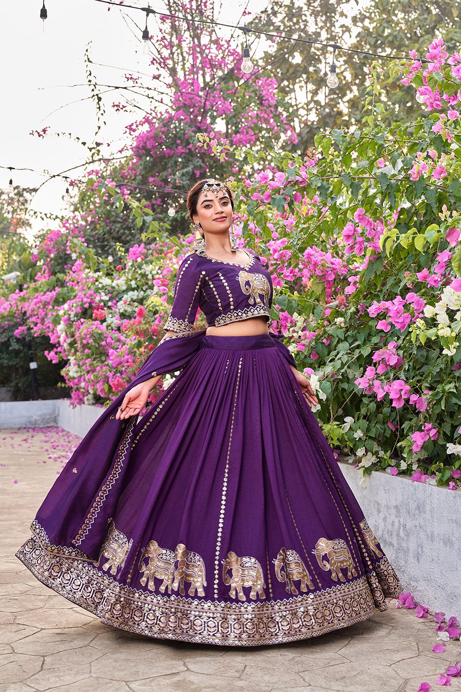 Rajnidhi Vichitra Embroidered Lehenga Choli